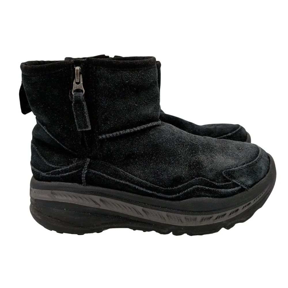 UGG CA805 Classic Weather Boot Zip Black Suede Platform Ankle Mens 9.5 1112369